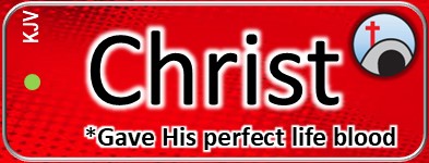 Red tag with word CHRIST